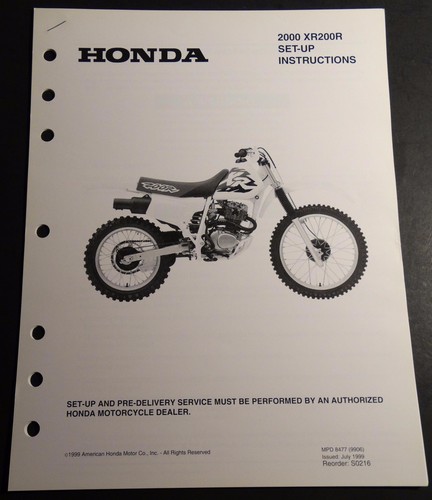 2000 honda motorcycle - honda, xr200r