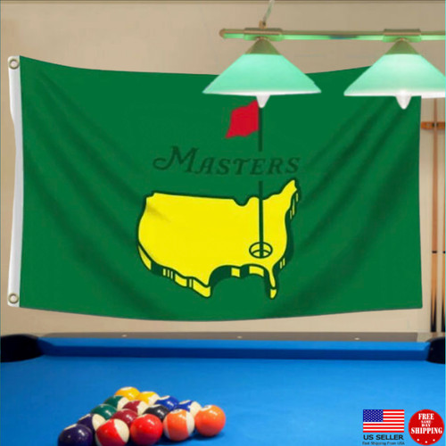 Masters green 3x5 flag man - masters,