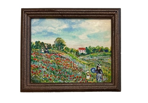 Miniature dollhouse painting - miniature,