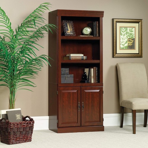Cherry finish shelf bookcase - 5,
