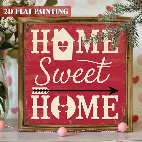 Home sweet wooden plaque - home,
