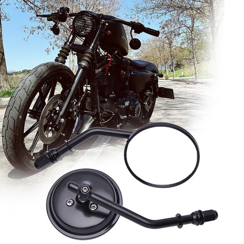 Black round motorcycle - round, handle
