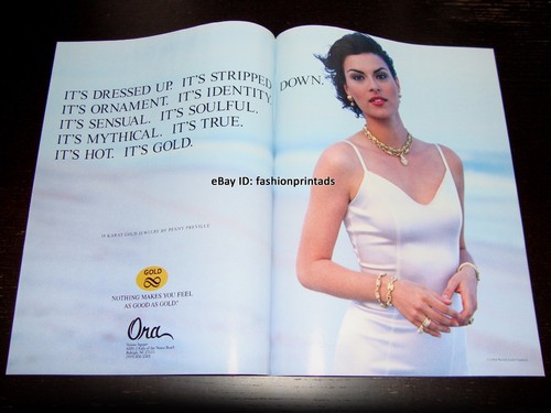 Vintage ora gold - gold, print