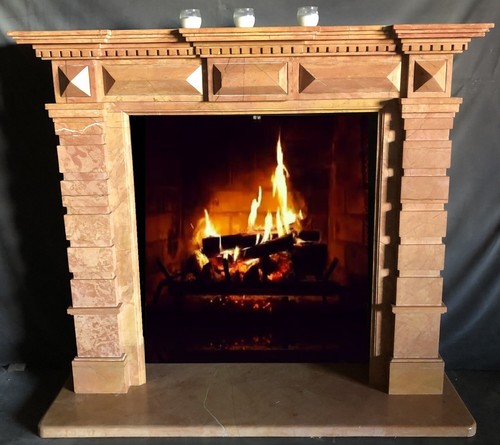 Marble fireplace mantle - marble,