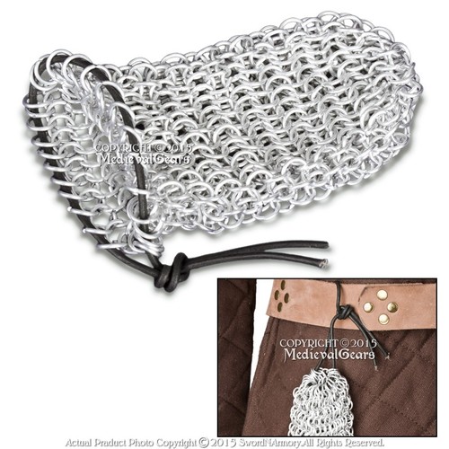 Aluminum chainmail coin dice - aluminum,