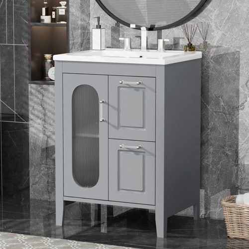 Bathroom vanity with sink - bathroom,