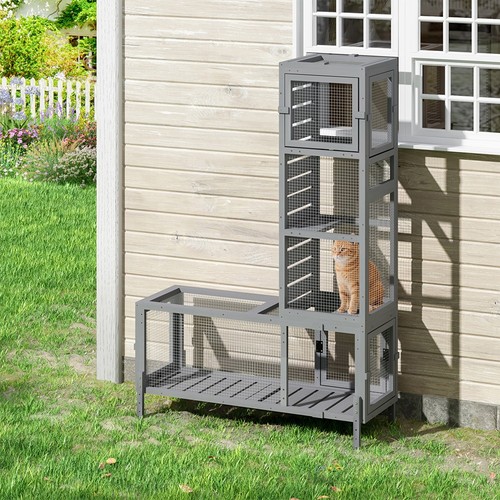 Coziwow wooden cat play tunnel - wooden,
