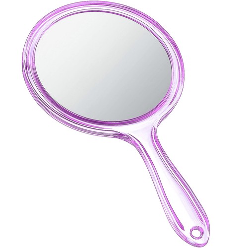 Hand held mirror with handle - hand,