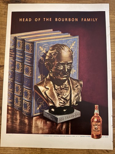 1943 old grand dad - old, whiskey