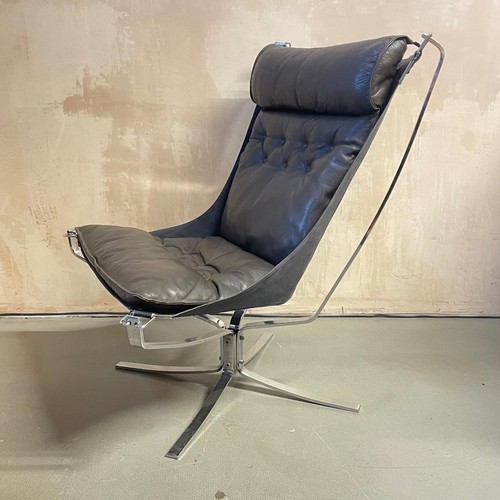 Danish chrome falcon chair - danish,