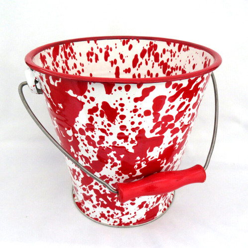 Red enamel spatter - enamel, splatter