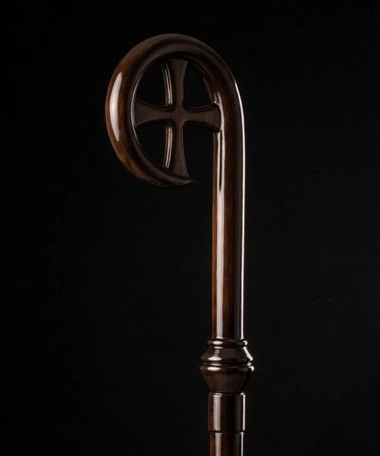 Wooden bishop crozier carved - bishop,