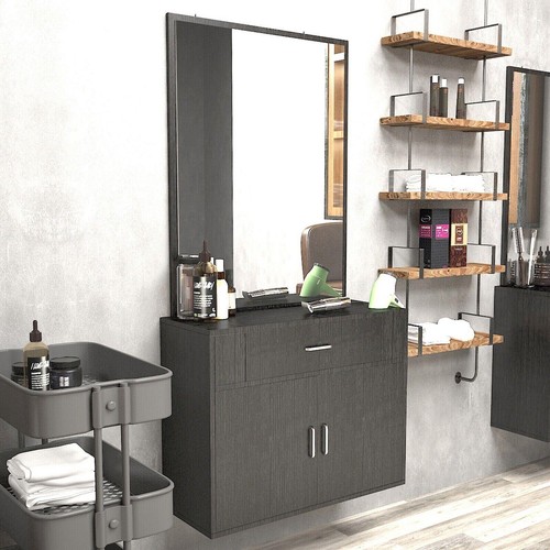 Barber salon station with - barber,