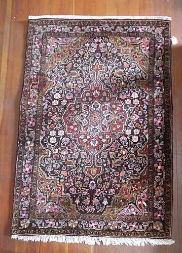 Antique sarouk rug x5 - antique, 3'6"x5"