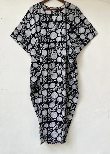 Indian cotton black floral - indian,