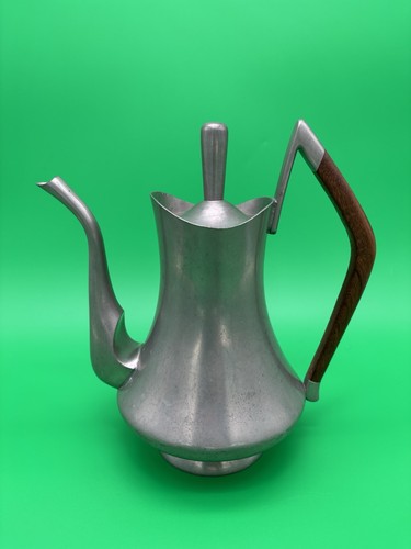 Vintage mcm pewter coffee - pewter, pot