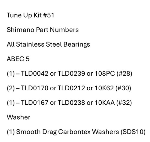Tune kit shimano - kit, tld