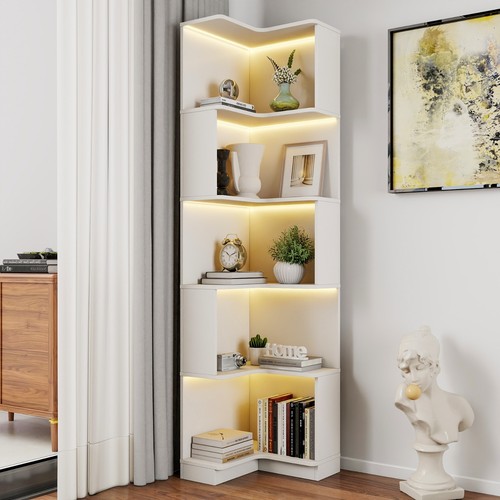 Shaped corner bookshelf - shaped,