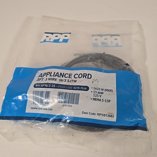 Rpp appliance cord 3ft - rpp, 3