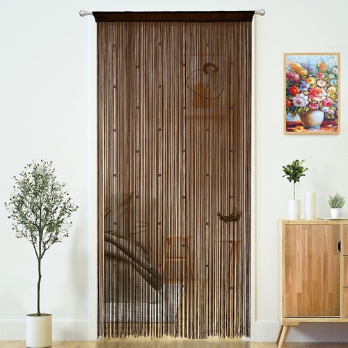 Beaded curtain door - curtain, string