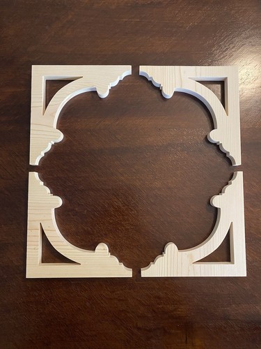 Decorative wood brackets set - decorative,