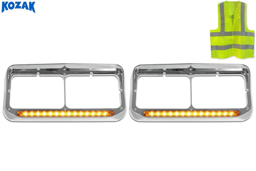 Headlight bezels yellow led - headlight,