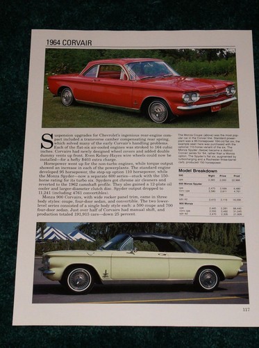 1964 chevy corvair spec - 1964, sheet