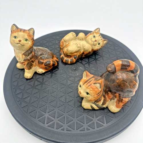 Set calico cat porcelain - cat,