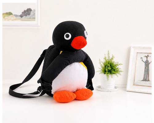 Cute penguin plush - cute, backpack