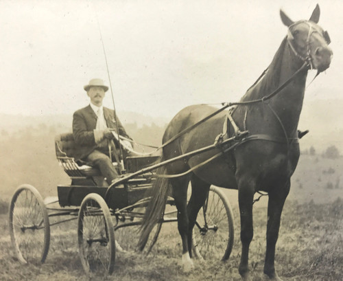 Antique vtg rppc horse drawn - antique,