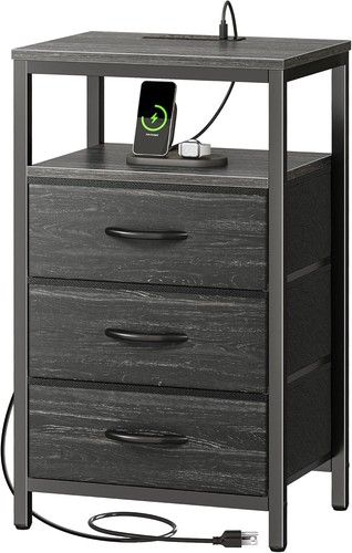 Modern nightstand usb - 27.6", nightstand: