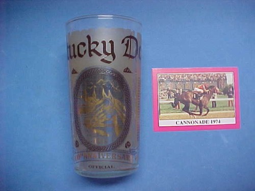 1974 kentucky derby glass - derby, &