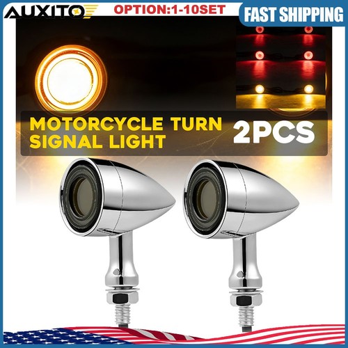 Chrome motorcycle bullet red - motorcycle,