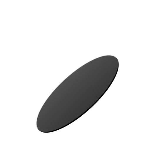 Inch round black glass - inch,