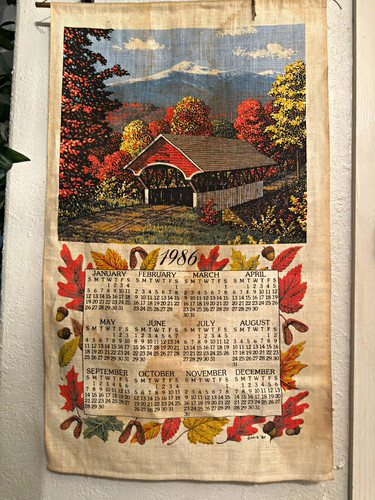 1986 fabric wall hanging - 1986,