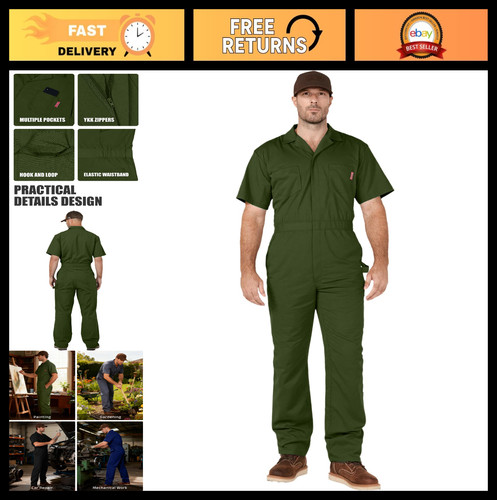Men short sleeve coveralls - short,