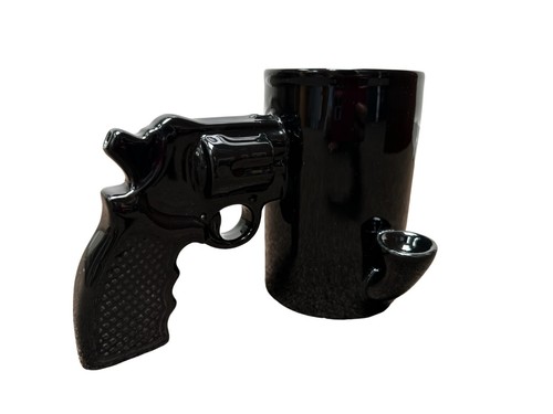 Smoking gun mug - gun,