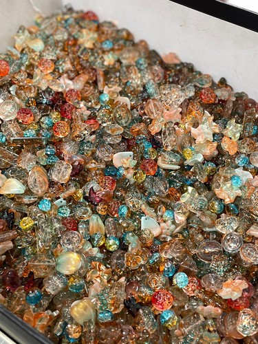 Glass beads lot - jewelry, making