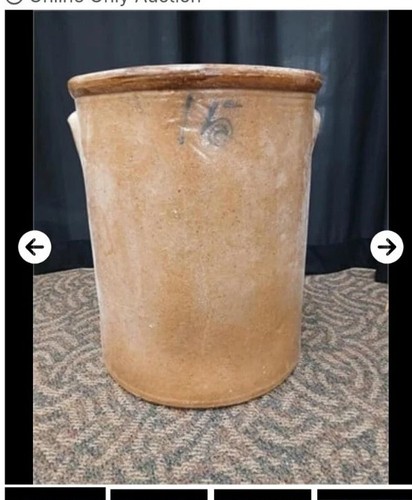 Gallon beige heavy crock - gallon,