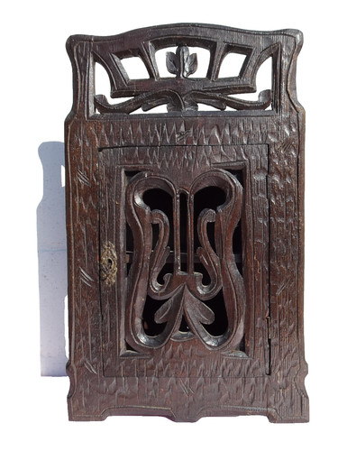 Rare antique carved wooden - carved,
