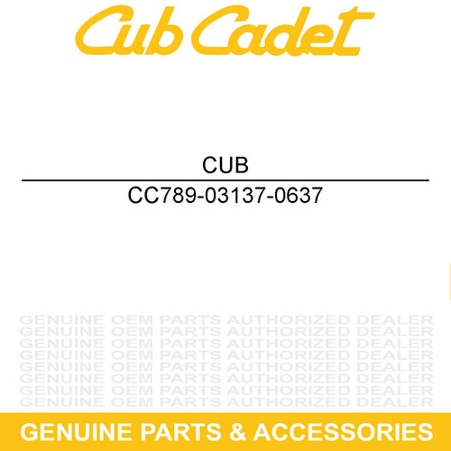 Cub cadet 789 - 789-03137-0637, mtd