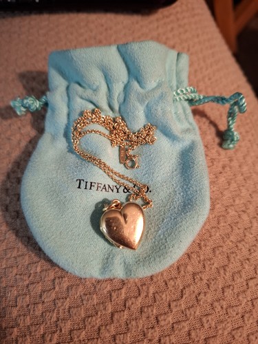 Tiffany gold heart locket - co,