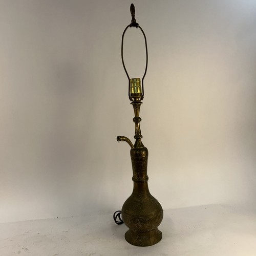 Vintage brass hooka pipe - brass, lamp