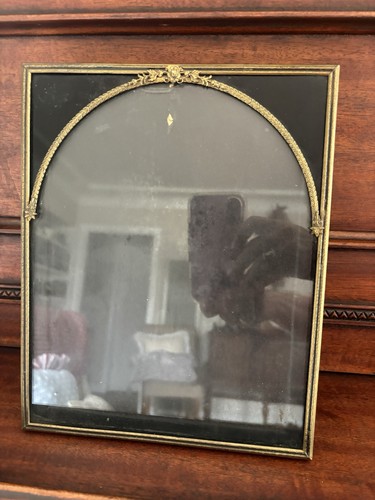 Vintage gold tone metal etched - vintage,