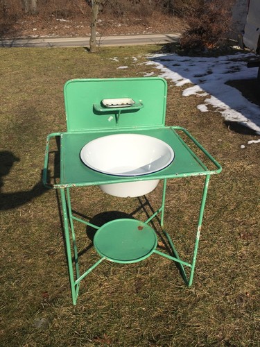 Vintage rare metal - vintage, washstand