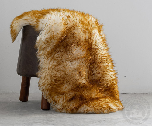 Real sheepskin rug brown - sheepskin,