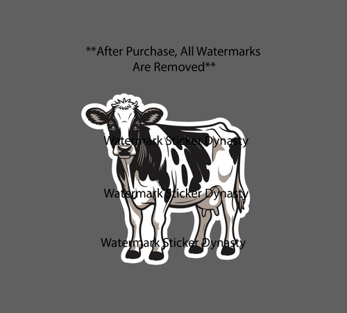 Holstein cow sticker - holstein,