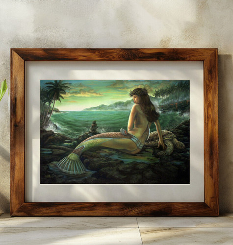 Hawaiian mermaid fine art - mermaid,