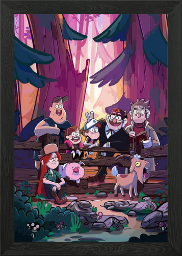 Gravity falls framed wall - falls, art