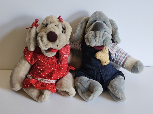 Vintage wrinkles dog plush - vintage,